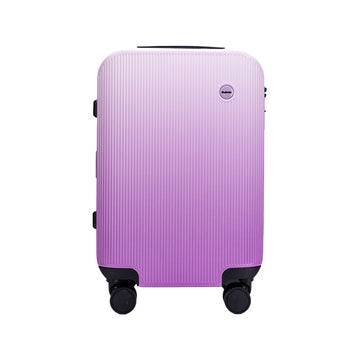 SUBTLE Gradient Luggage 紫色漸變行李箱正面展示,北極光靈感設計