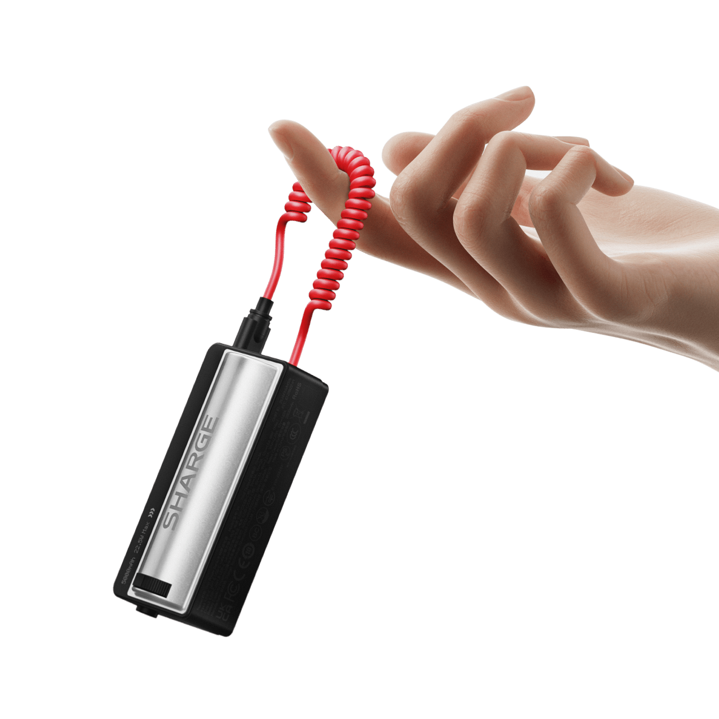 USB-C 捲線設計展示，避免纏繞煩惱