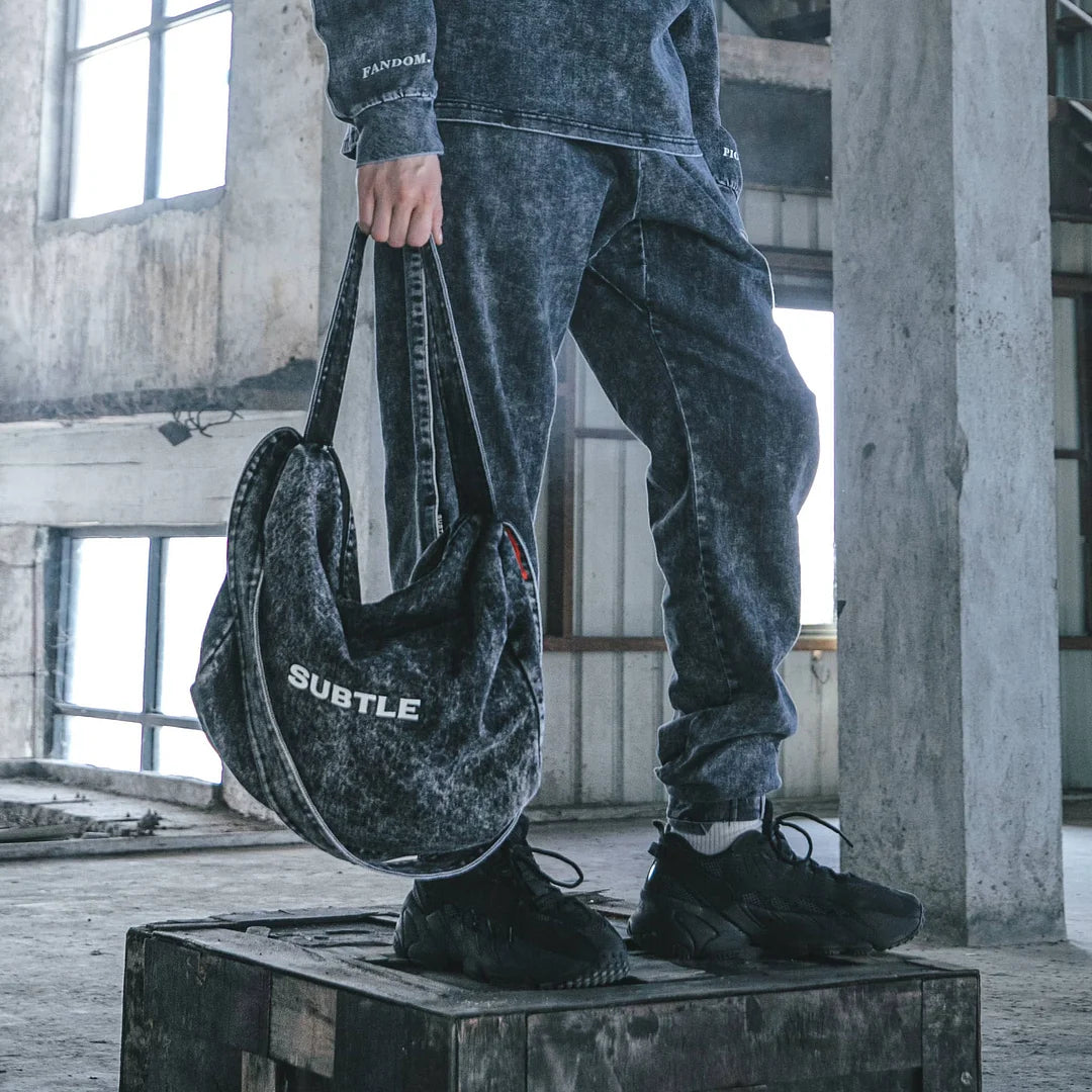 SUBTLE Rawmad(E) Denim Traveler Duffel 復古牛仔側肩包