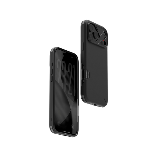 AULUMU 防震手機殼 黑色款 裝機效果，MagSafe 相容與精準開孔