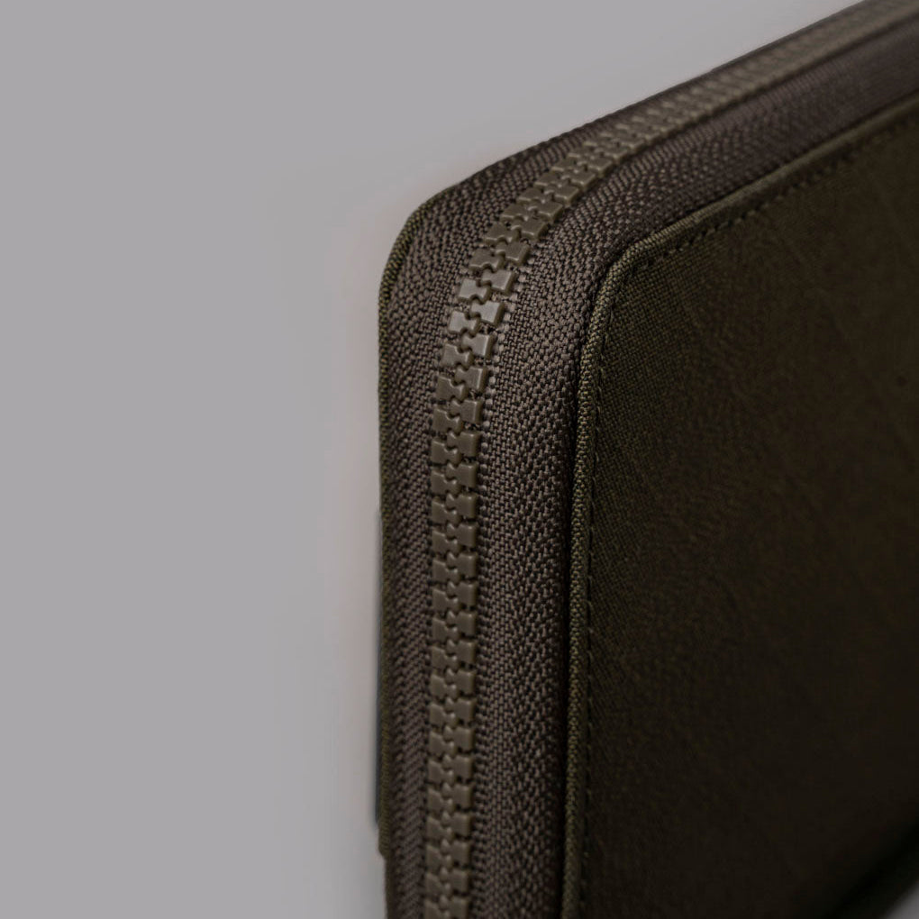 錢包內部多卡槽及護照收納位展示。