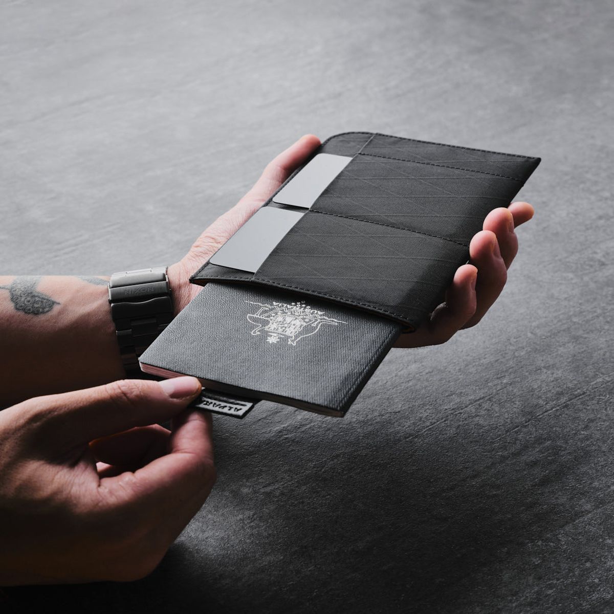 Alpaka ARK Passport Sleeve - Black X-Pac VX21