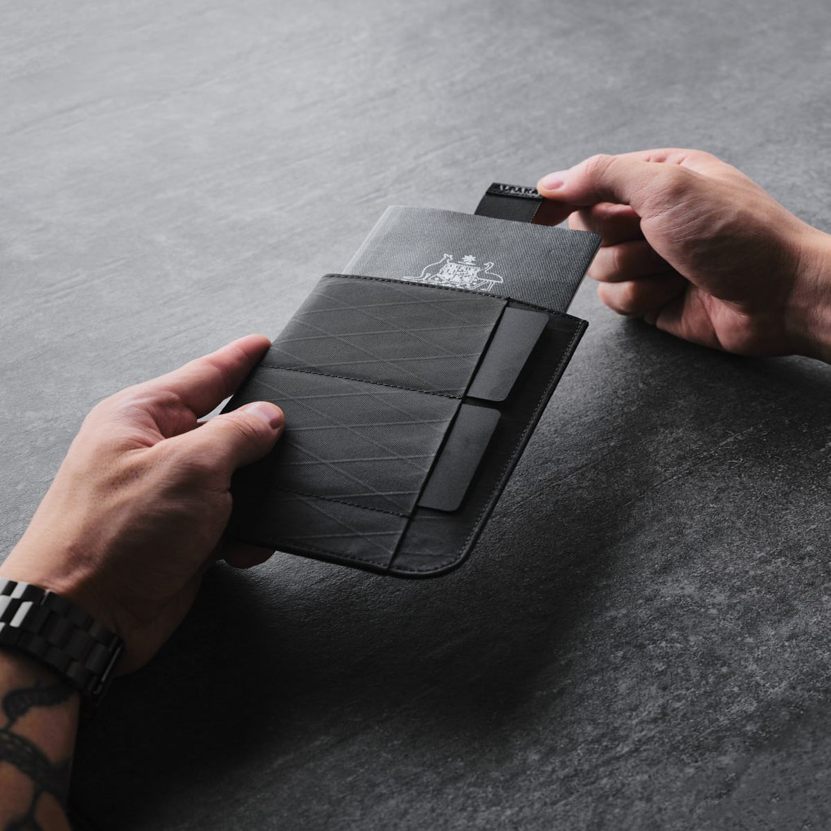 Alpaka ARK Passport Sleeve - Black X-Pac VX21